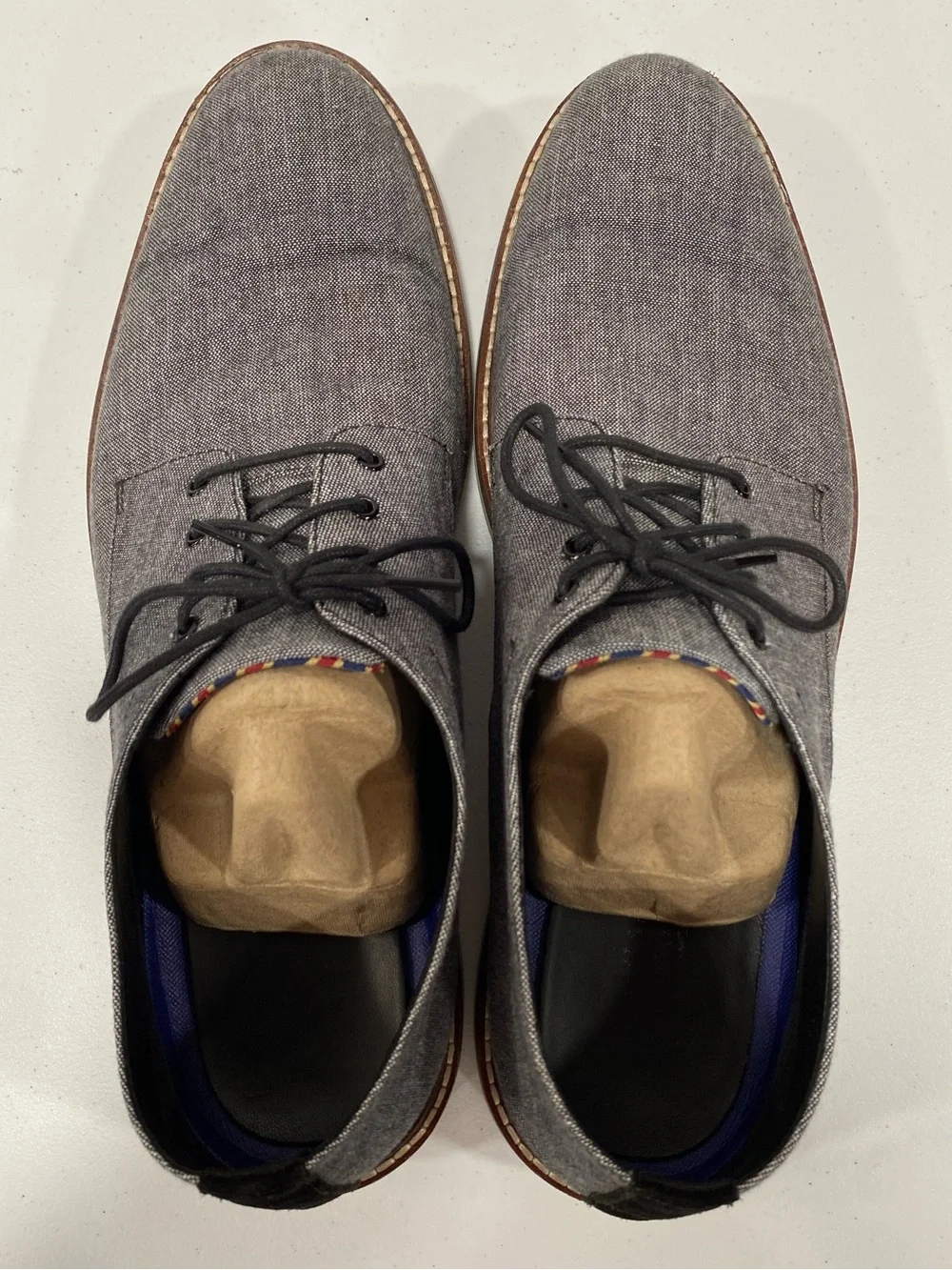 Bostonian Commonwealth Oxford Dezmin Plain Black Gray Canvas Shoes Men’s 13